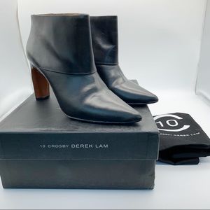 DEREK LAM 10 Crosby Rowan Black Leather Boots 9